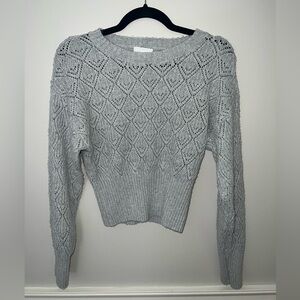 NWT pink rose grey sweater size small